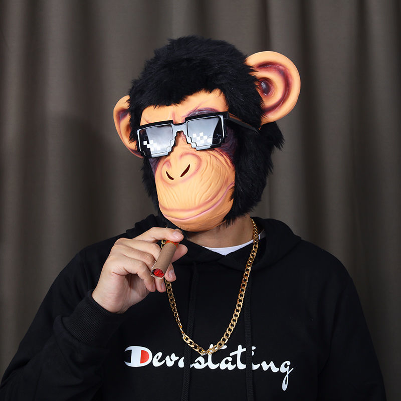 Led Purge Mask Halloween - Cute Gorilla Big Ears Monkey Mask