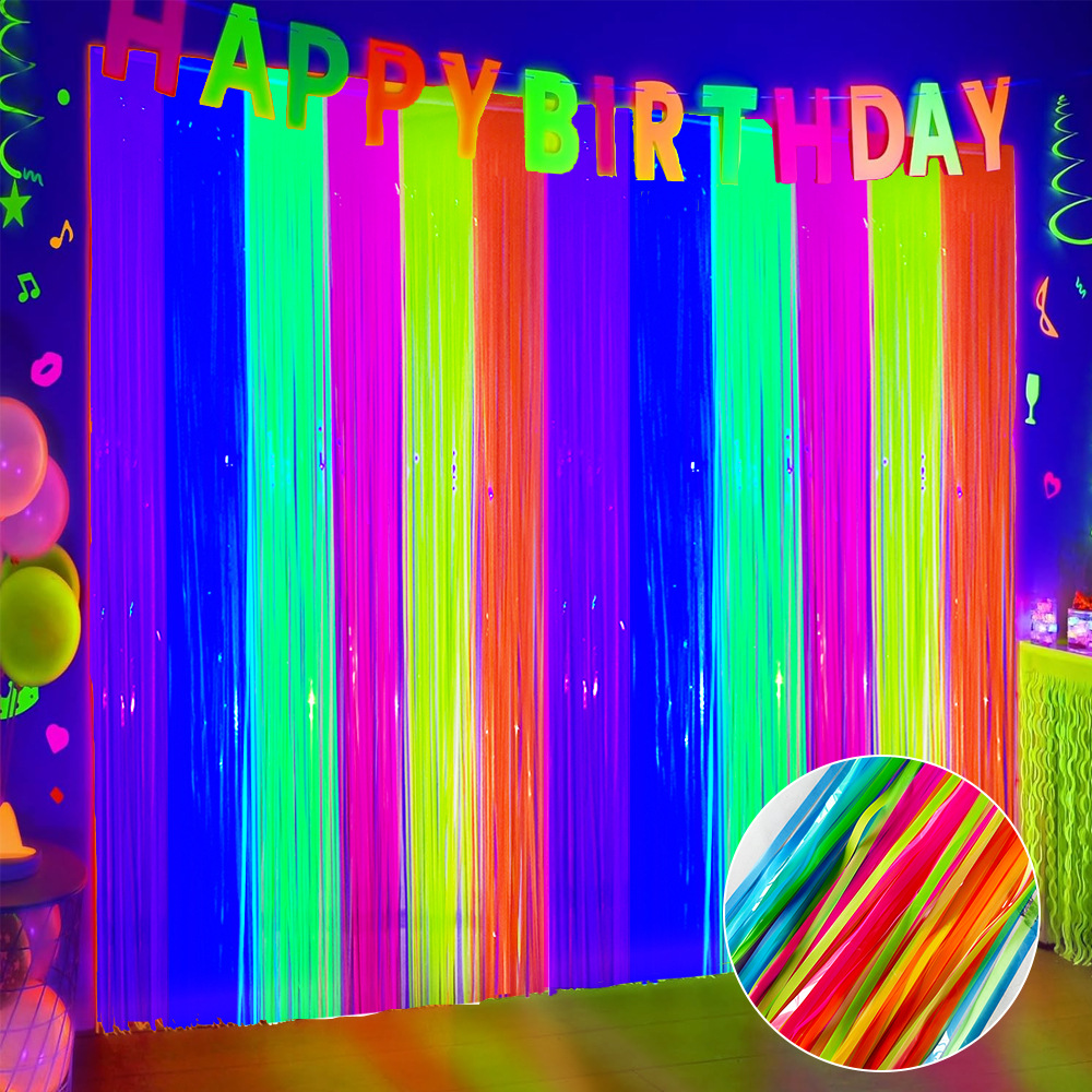 Glow In The Dark Party Glasses - Multi-Color Glow in the Dark Fringe