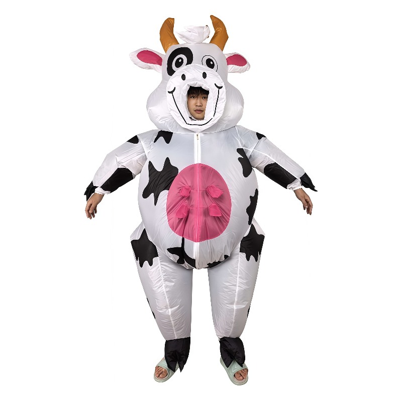 Costumes - Halloween Funny Inflatable Cow Costume, Full‑Body