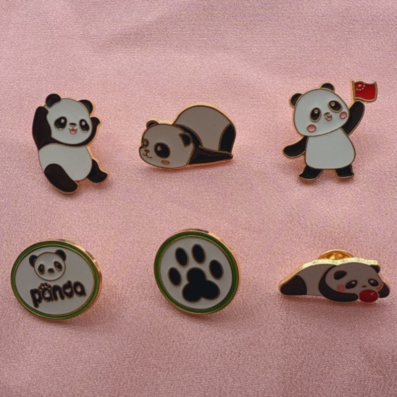 6pcs Cartoon China Panda Badge - огляд і ціна Party Supplies