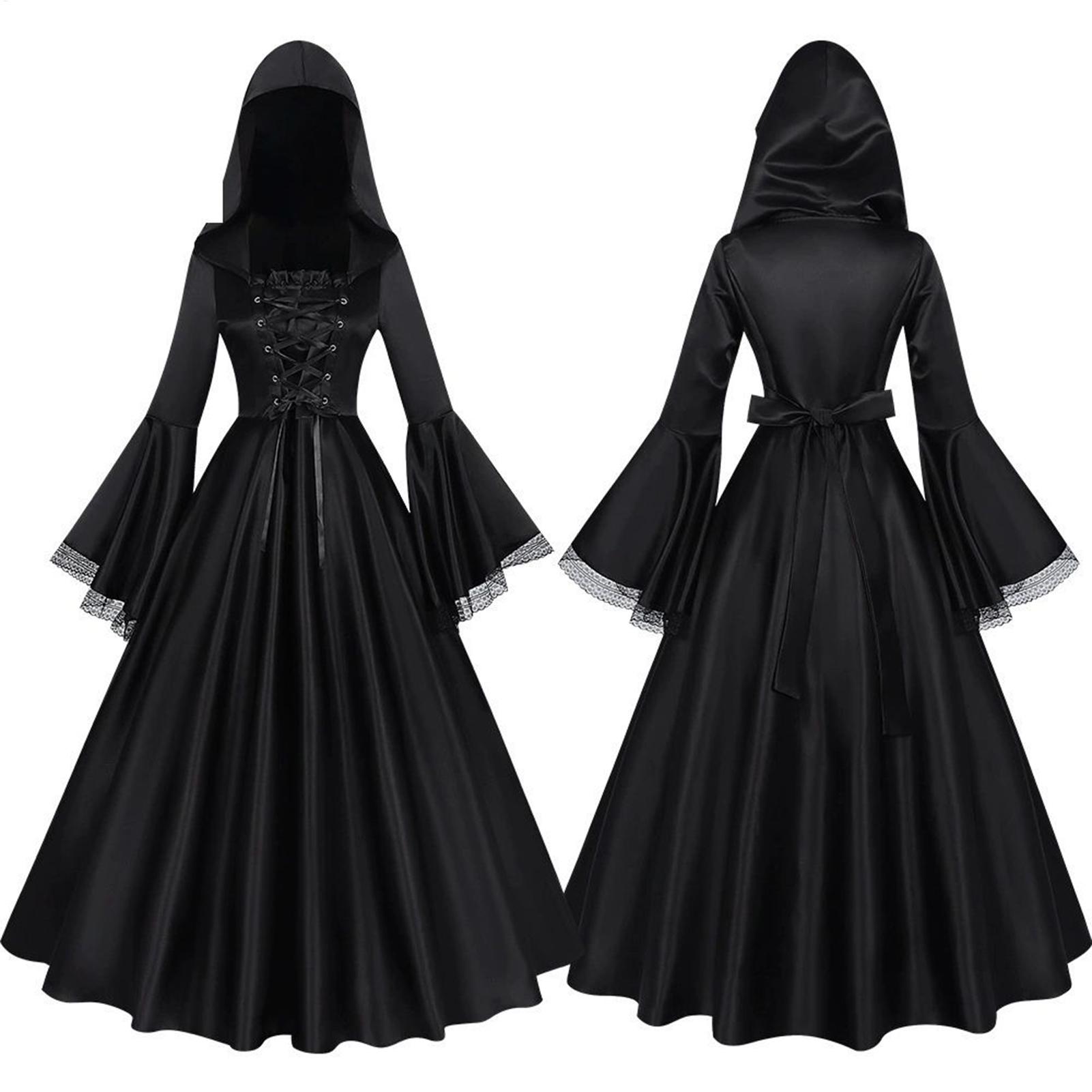 Halloween Witch Costume Mediev - огляд і ціна Medieval Renaissance Dress Women