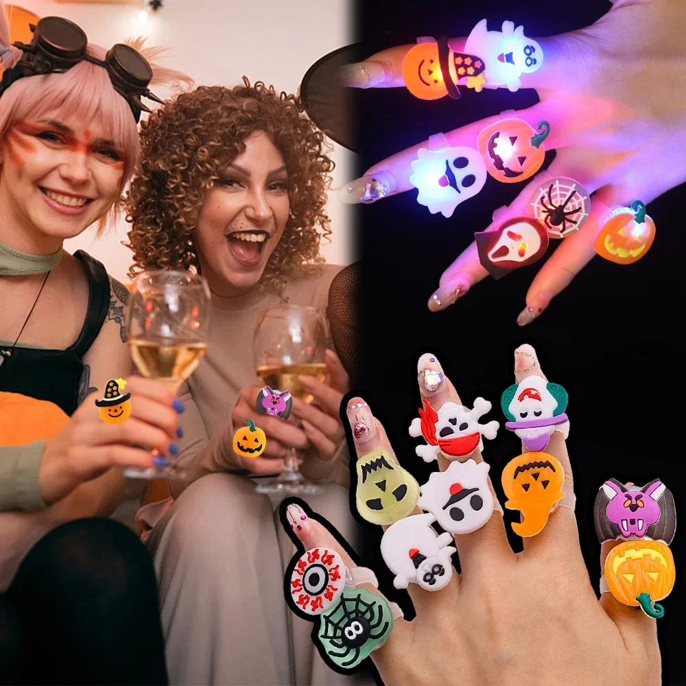 Halloween Luminous Rings Creat - огляд і ціна Glow In The Dark Party Glasses
