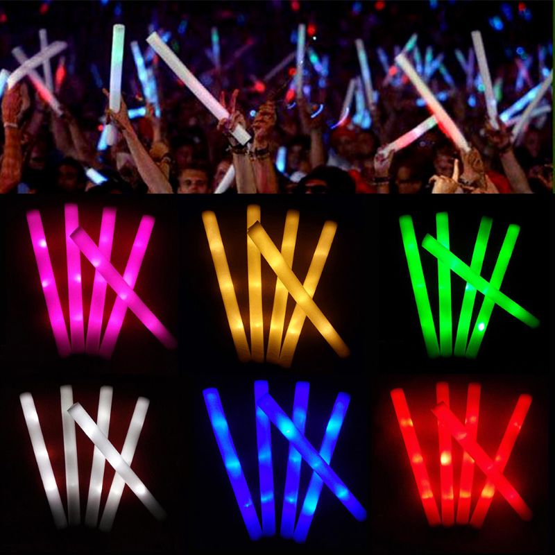 30/50 Pcs Led Foam Bar Glow In - огляд і ціна Flashing Led Foam Sticks Party