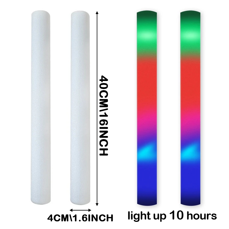 30/50 Pcs Led Foam Bar Glow In - огляд і ціна Flashing Led Foam Sticks Party