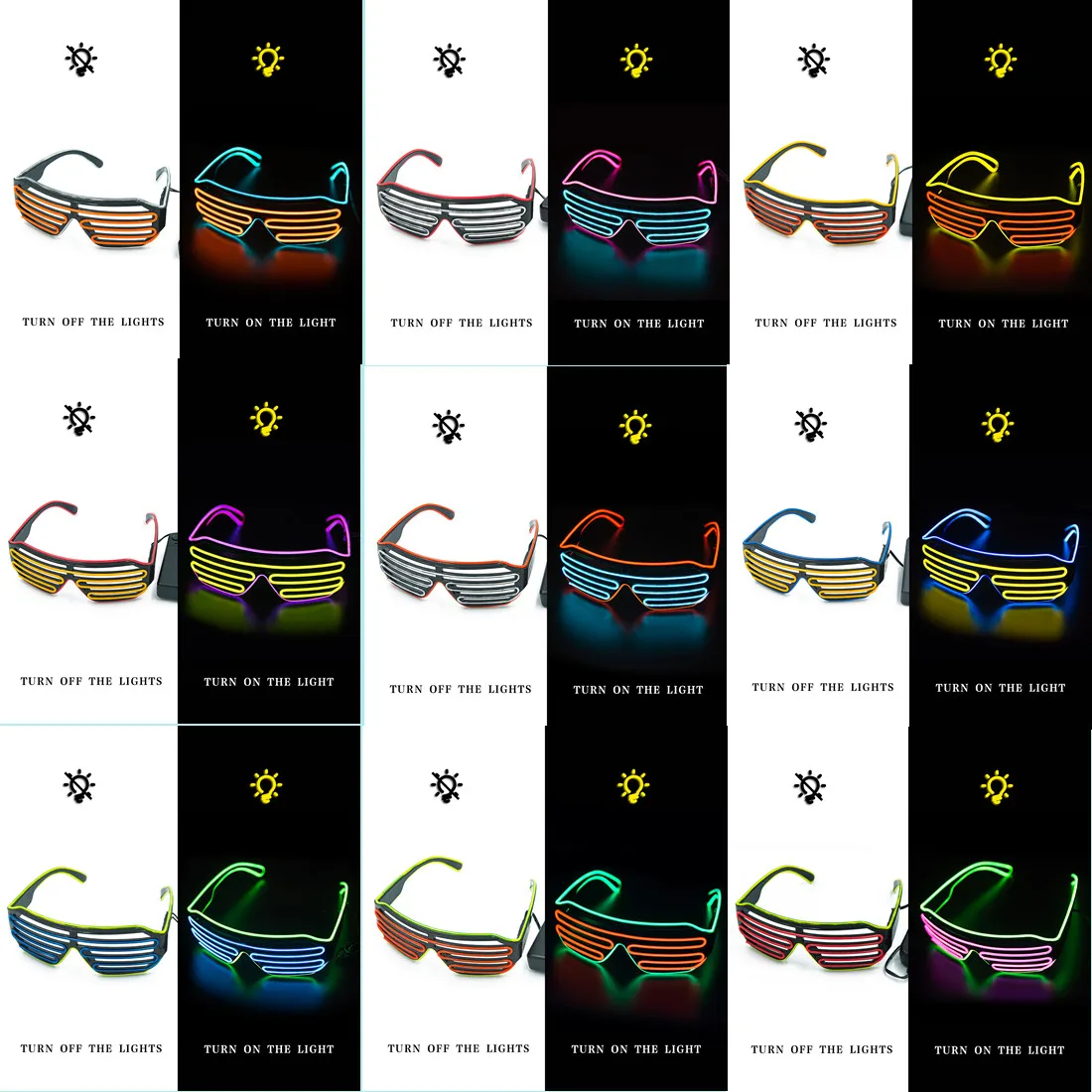 LED Glowing Glasses Gafas Lumi - огляд і ціна Glow In The Dark Party Glasses