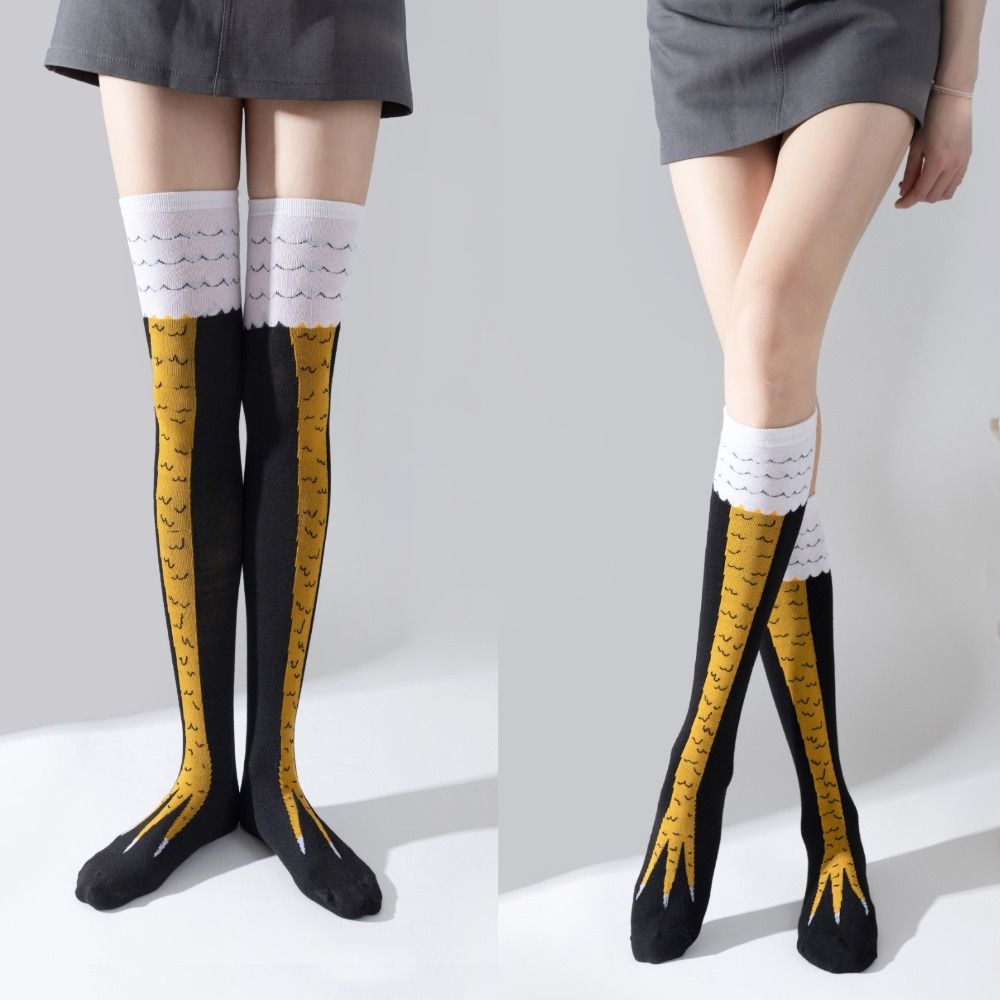 Novelty Cotton High Tube Chick - огляд і ціна Funny Chicken Leg Socks