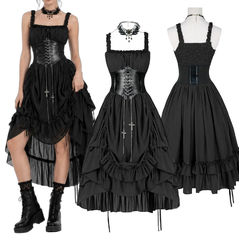Women Gothic Dress Corset Slip - огляд і ціна Medieval Renaissance Dress Women