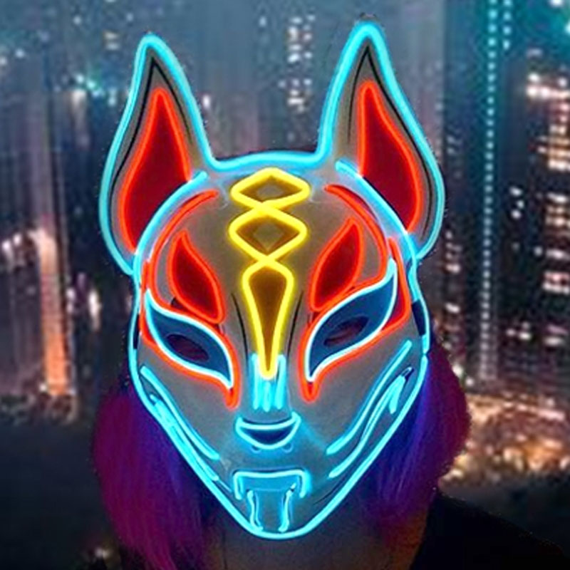 Glowing  Demon Slayer Mask Cos - огляд і ціна Led Purge Mask Halloween