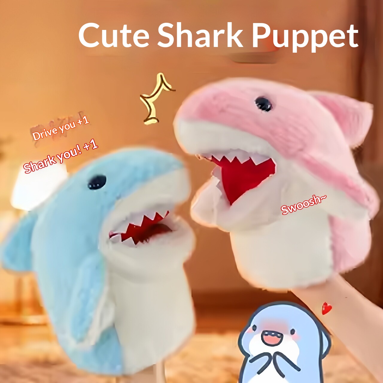 Shark Hand Puppet Plush Shark  - огляд і ціна Prank Toys