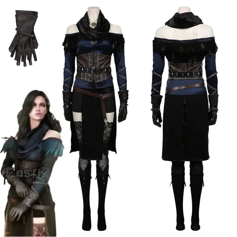 Yennefer Cosplay Fantasia Cost - огляд і ціна Medieval Renaissance Dress Women