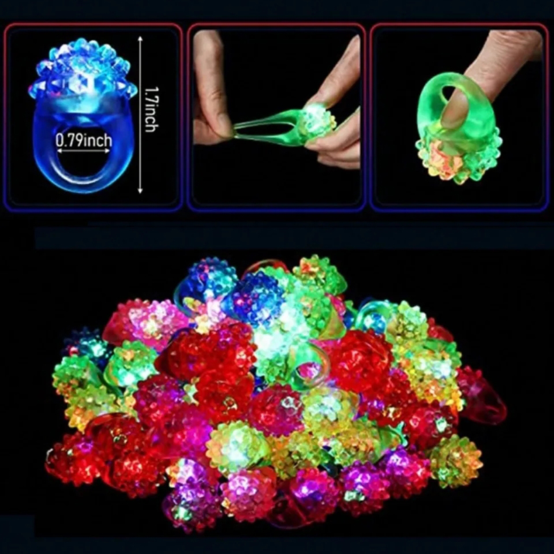 20/30/50pcs Glowing Rings LED  - огляд і ціна Glow In The Dark Party Glasses