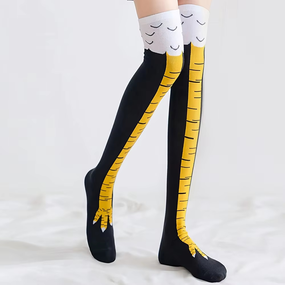 1/2/5 Pairs Women Knee High So - огляд і ціна Funny Chicken Leg Socks
