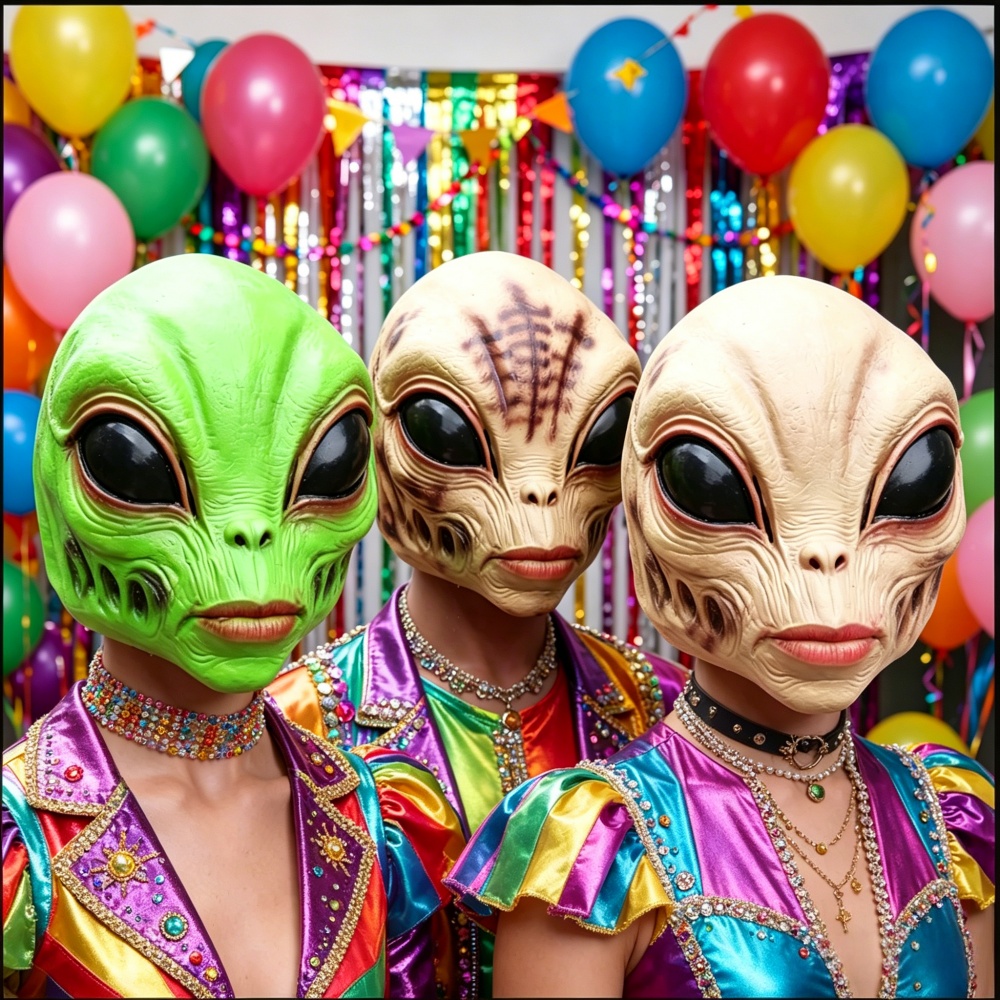 Halloween Alien Mask Party Cos - огляд і ціна Latex Alien Mask Realistic