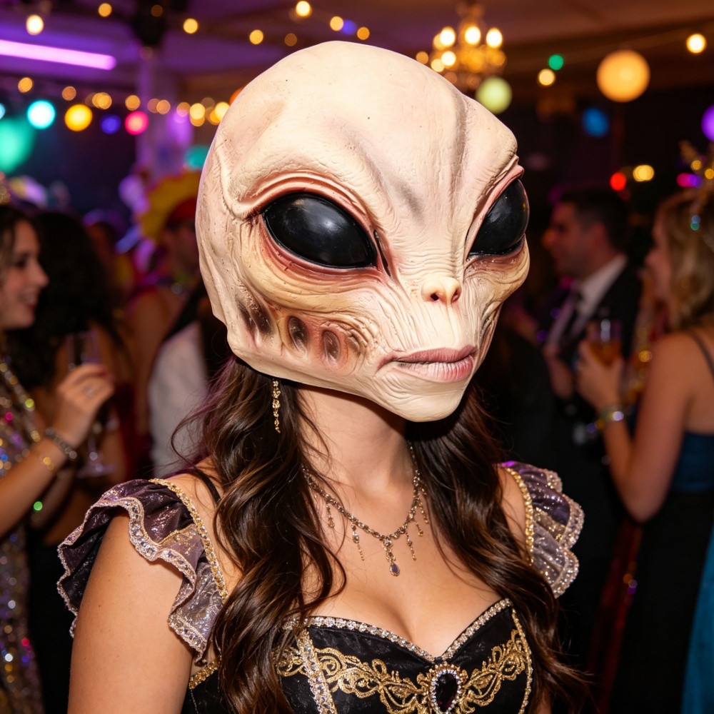 Halloween Alien Mask Party Cos - огляд і ціна Latex Alien Mask Realistic