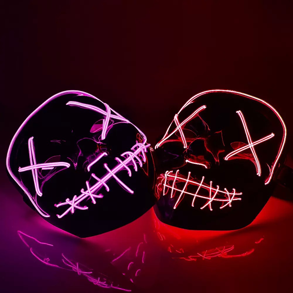 Scary Wireless Luminous LED Pu - огляд і ціна Led Purge Mask Halloween